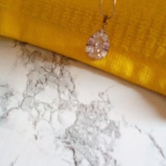 Stunning ALDO Crystal Glass Pendant Necklace on Box Chain Teardrop w/Ext… - Picture 2 of 10